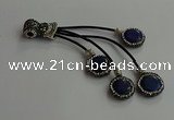 CGP726 16mm - 18mm coin lapis lazuli tassel pendants wholesale