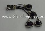 CGP729 18mm - 20mm coin agate tassel pendants wholesale