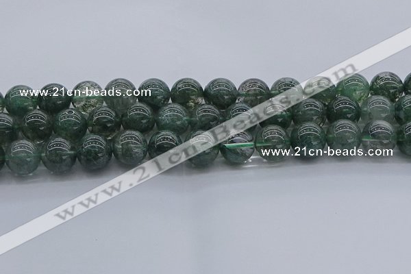 CGQ505 15.5 inches 14mm round imitation green phantom quartz beads