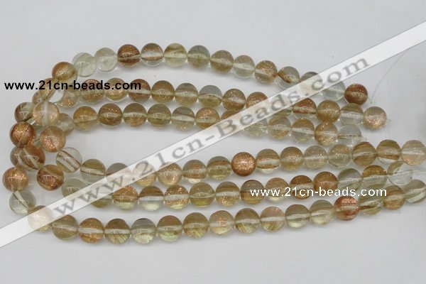 CGQ51 15.5 inches 6mm round gold sand quartz beads wholesale