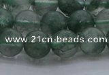 CGQ513 15.5 inches 10mm round matte imitation green phantom quartz beads