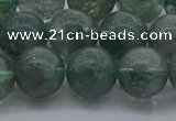 CGQ514 15.5 inches 12mm round matte imitation green phantom quartz beads