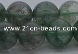 CGQ517 15.5 inches 18mm round matte imitation green phantom quartz beads