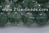 CGQ523 15.5 inches 10mm faceted round imitation green phantom quartz beads