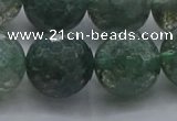 CGQ527 15.5 inches 18mm faceted round imitation green phantom quartz beads