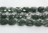 CGQ530 18*22mm - 18*25mm faceted octagonal green phantom quartz beads