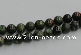 CGR01 16 inches 6mm round green rain forest stone beads wholesale