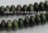 CGR05 16 inches 6*12mm rondelle green rain forest stone beads wholesale