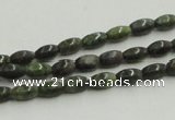 CGR06 16 inches 4*6mm rice green rain forest stone beads wholesale