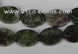 CGR26 15.5 inches 12*16mm oval green rain forest stone beads