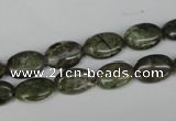 CGR27 15.5 inches 8*12mm oval green rain forest stone beads