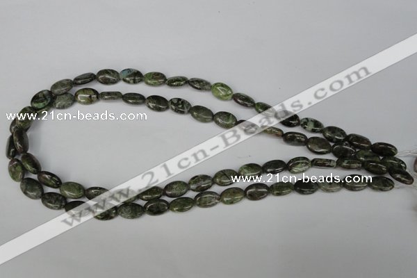 CGR27 15.5 inches 8*12mm oval green rain forest stone beads