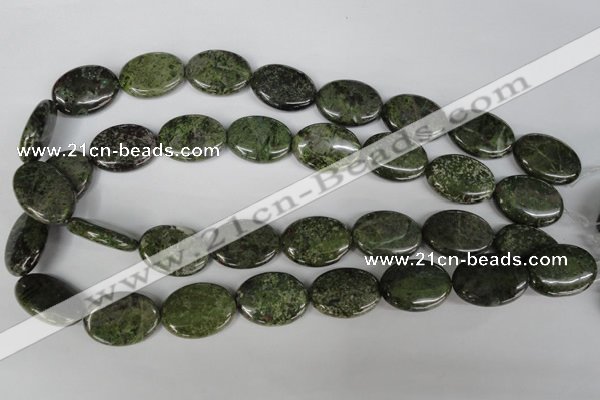 CGR28 15.5 inches 18*25mm oval green rain forest stone beads