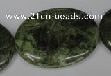 CGR29 15.5 inches 30*40mm oval green rain forest stone beads