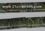 CGR36 15.5 inches 13*18mm flat tube green rain forest stone beads