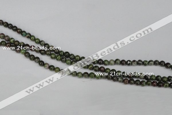 CGR42 15.5 inches 4mm round green rain forest stone beads wholesale