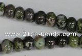 CGR45 15.5 inches 4*6mm rondelle green rain forest stone beads