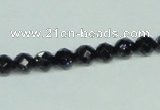 CGS105 15.5 inches 6mm faceted round blue goldstone beads wholesale