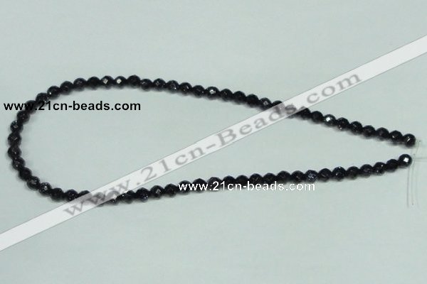 CGS105 15.5 inches 6mm faceted round blue goldstone beads wholesale