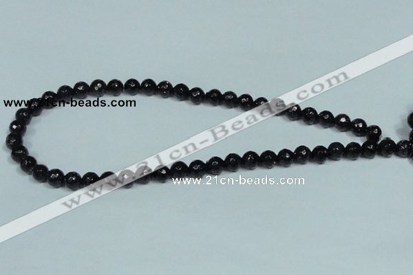 CGS106 15.5 inches 8mm faceted round blue goldstone beads wholesale