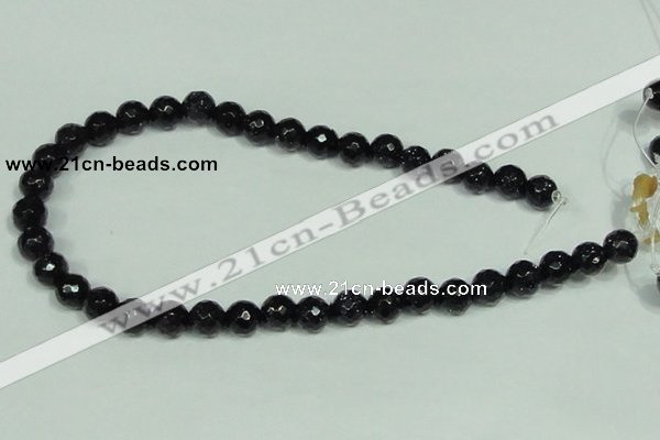 CGS107 15.5 inches 10mm faceted round blue goldstone beads wholesale