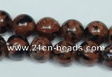 CGS204 15.5 inches 12mm round blue & brown goldstone beads wholesale