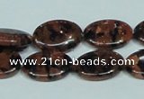 CGS211 15.5 inches 13*18mm oval blue & brown goldstone beads wholesale