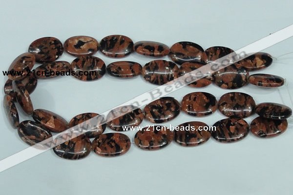 CGS213 15.5 inches 18*25mm oval blue & brown goldstone beads wholesale