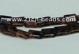 CGS216 15.5 inches 6*8mm rectangle blue & brown goldstone beads