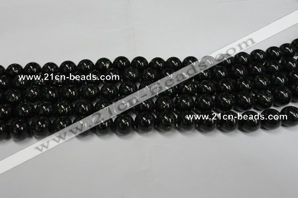 CGS403 15.5 inches 10mm round green goldstone beads wholesale