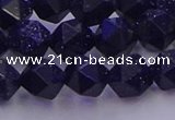 CGS457 15.5 inches 8mm faceted nuggets goldstone beads wholesale