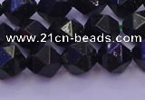 CGS462 15.5 inches 8mm faceted nuggets green goldstone beads