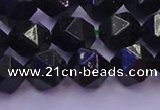 CGS463 15.5 inches 10mm faceted nuggets green goldstone beads