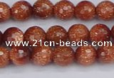 CGS471 15.5 inches 6mm faceted round goldstone beads wholesale