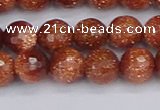 CGS472 15.5 inches 8mm faceted round goldstone beads wholesale