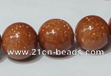 CGS54 15.5 inches 16mm round goldstone beads wholesale