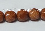 CGS60 15.5 inches 12mm faceted round goldstone beads wholesale