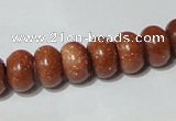 CGS65 15.5 inches 8*12mm rondelle goldstone beads wholesale