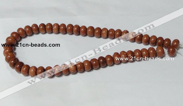 CGS65 15.5 inches 8*12mm rondelle goldstone beads wholesale