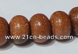 CGS66 15.5 inches 13*18mm rondelle goldstone beads wholesale