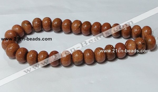 CGS66 15.5 inches 13*18mm rondelle goldstone beads wholesale