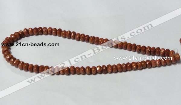 CGS67 15.5 inches 5*8mm faceted rondelle goldstone beads wholesale