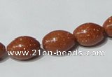 CGS71 15.5 inches 10*14mm rice goldstone beads wholesale