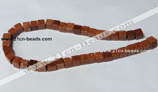 CGS73 15.5 inches 10*10mm cube goldstone beads wholesale