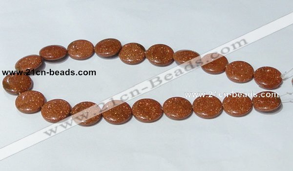 CGS76 15.5 inches 20mm coin goldstone beads wholesale