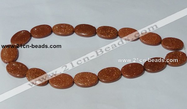 CGS79 15.5 inches 18*25mm oval goldstone beads wholesale