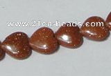 CGS82 15.5 inches 12*12mm heart goldstone beads wholesale