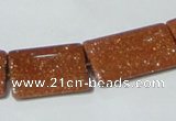 CGS84 15.5 inches 18*25mm rectangle goldstone beads wholesale