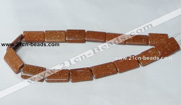 CGS84 15.5 inches 18*25mm rectangle goldstone beads wholesale