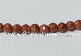 CGS88 15.5 inches 4mm faceted round goldstone beads wholesale